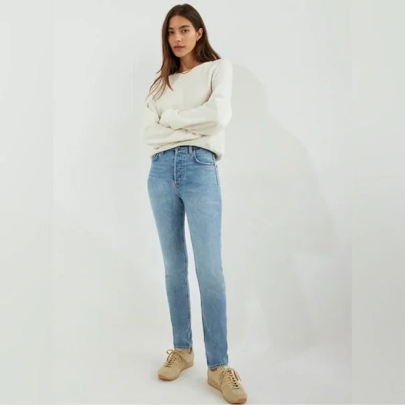 Aritzia Denim Forum THE YOKO HIGH RISE SLIM 30L Jean size 27 - Picture 1 of 12